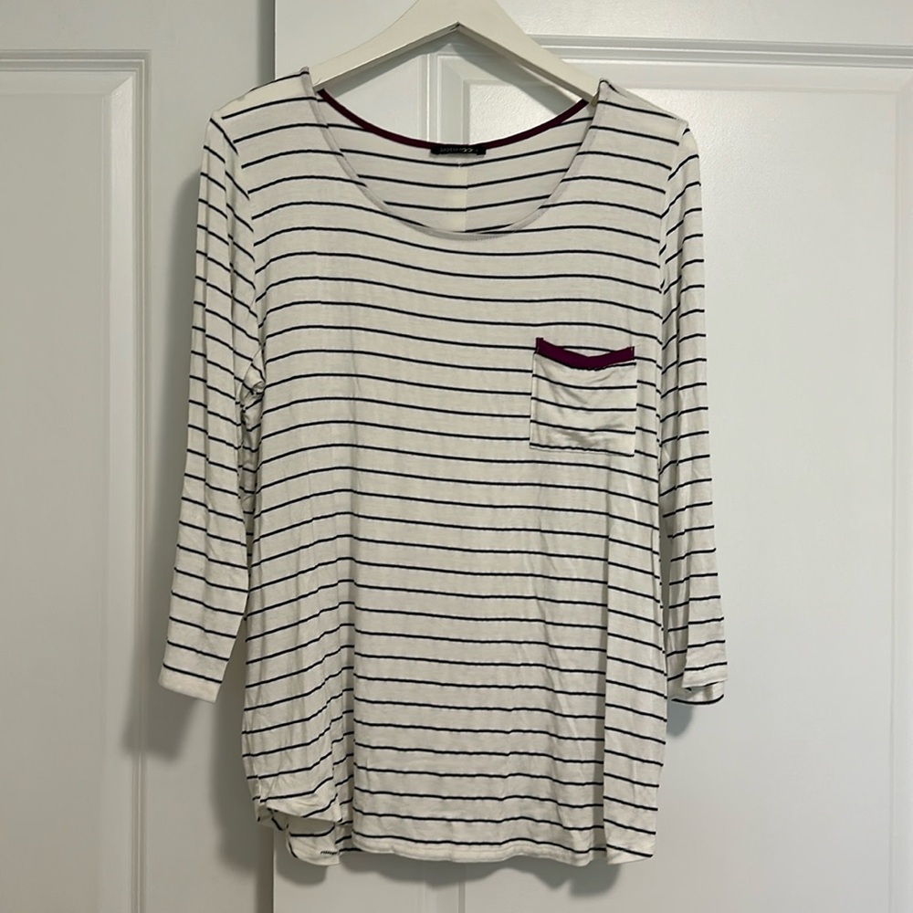 Papermoon 3/4 Sleeve, Light weight, Button Accented Shirt